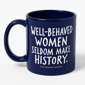 Navy‎ Blue Mug with Inspirational Quote